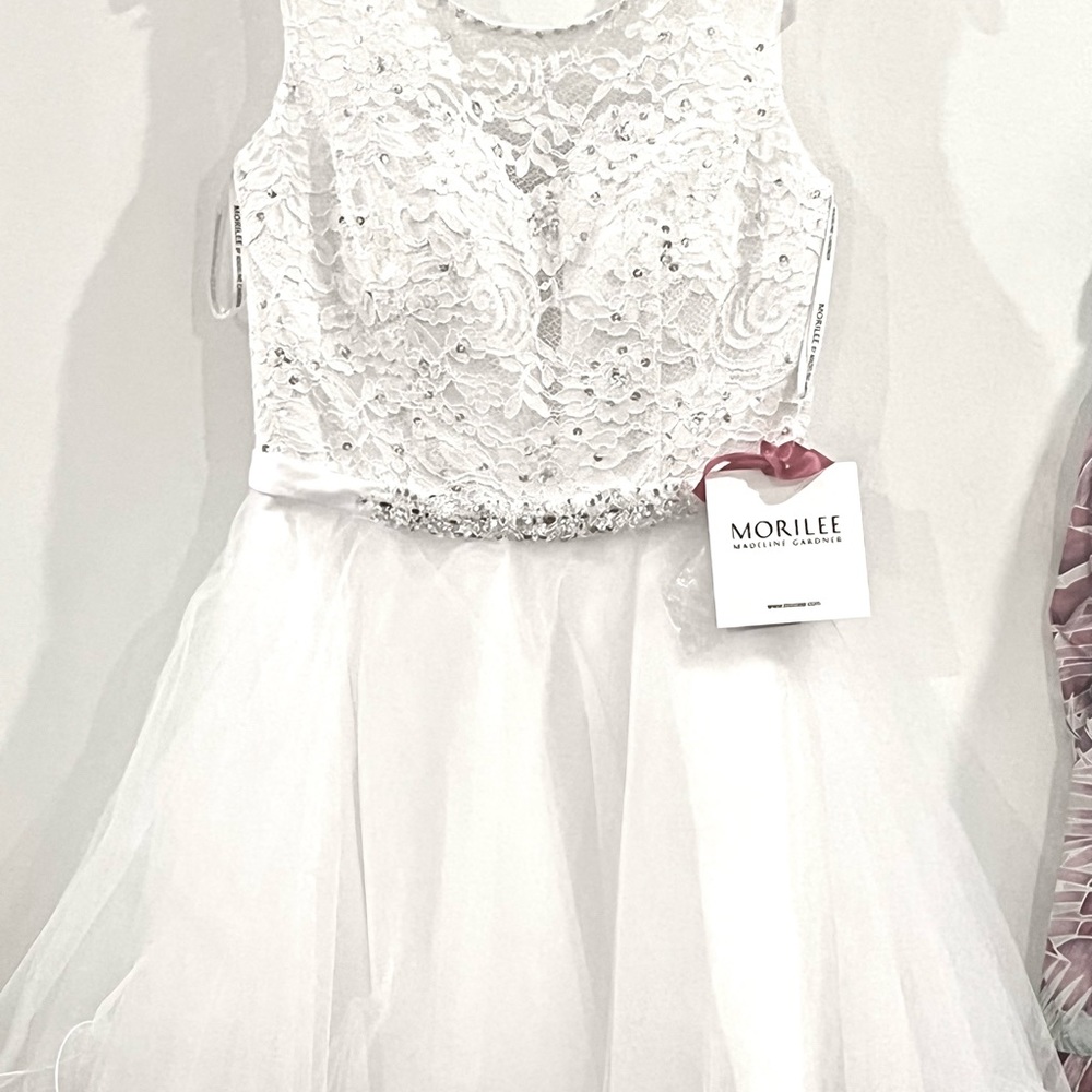 Stunning white Mori Lee designer dress